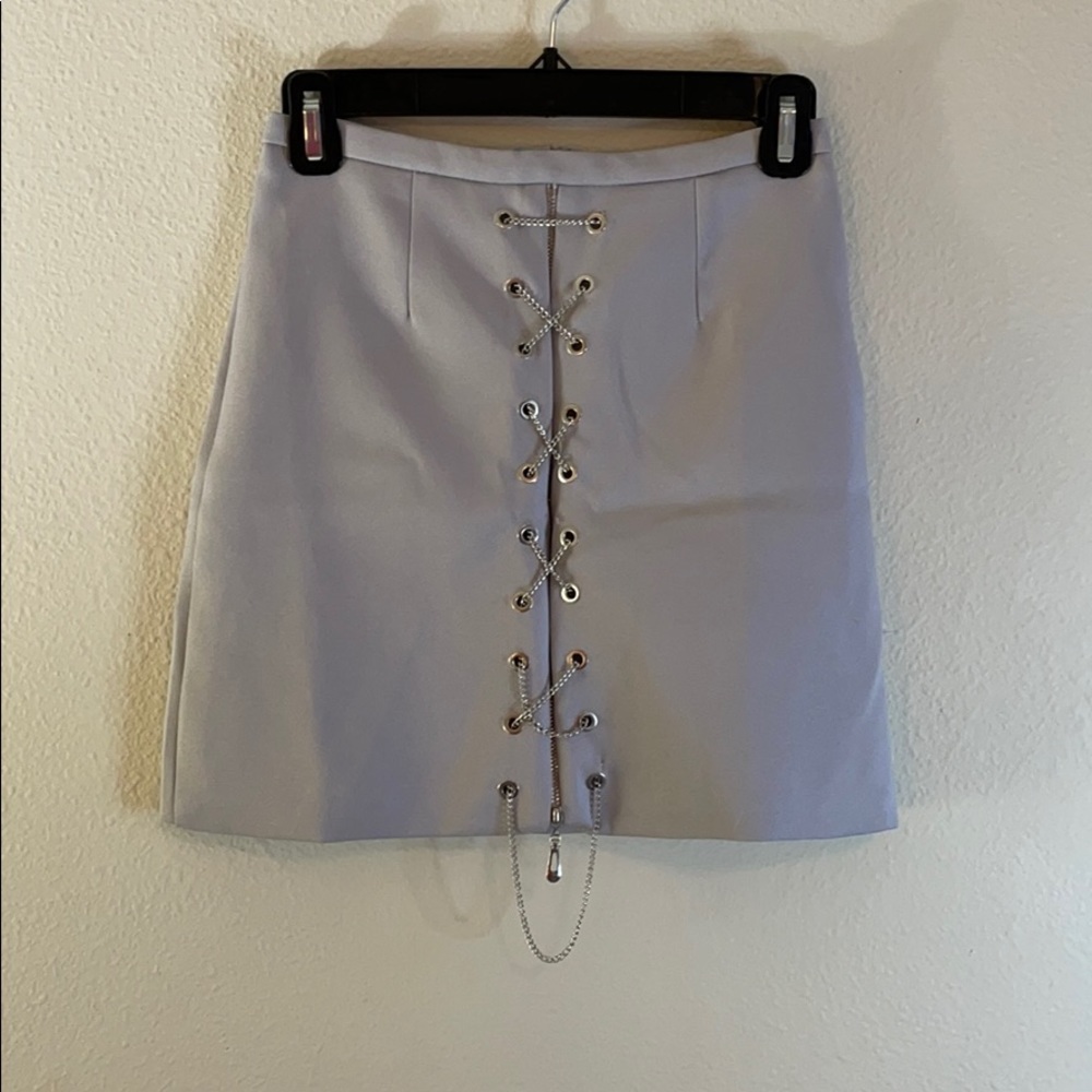 Gray chain skirt